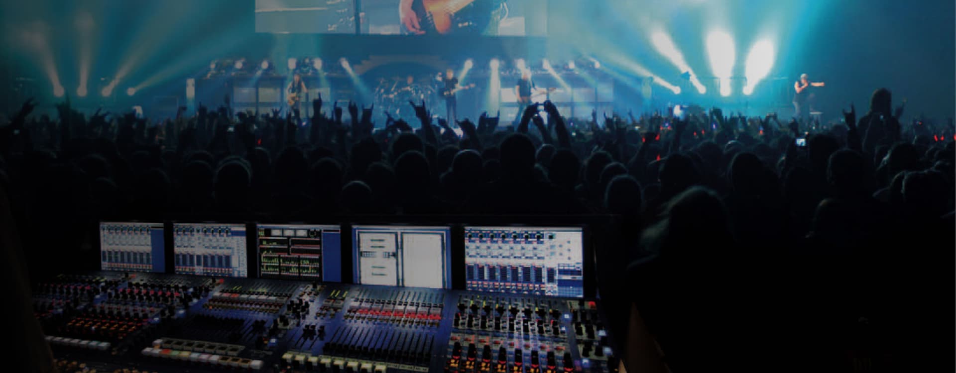 Live music concert with crowd